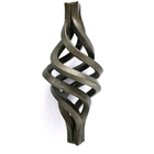 Handmade Steel Ornamental Railing Parts Wrought Iron Twist Baskets Custom Dimension