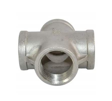 Stainless Steel 4 Four Way Equal Male And Female Threaded Reducing Tee Pipe Fitting