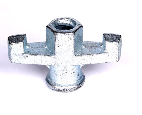 Formwork Scaffolding Accessories 15 / 17mm Tie Rod Nut Cast Iron Two Wing Anchor Nut