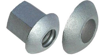Cold Forging Scaffolding Accessories Carbon Steel Spherical Seat Hex Nut