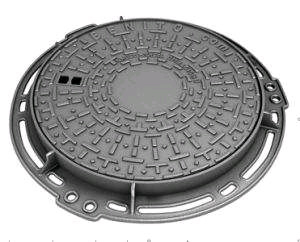 Sand Blasting Cast Iron Manhole Cover Round Sanitary Sewer En124 D400