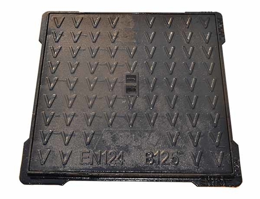 Light Duty Square Cast Iron Manhole Cover Concrete Lawn Manhole Cover 700 X 700