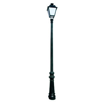 Round Outdoor Cast Iron Light Pole European Style Cast Iron Street Lamp Post