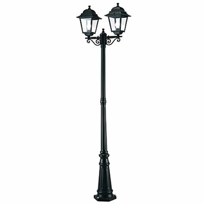 Twin Head Antique Cast Iron Lamp Post Powder Coated For House / Garden / Park