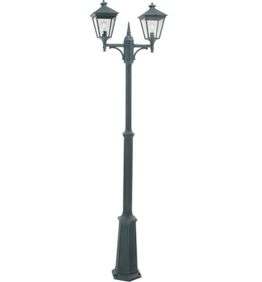 Twin Head Antique Cast Iron Lamp Post Powder Coated For House / Garden / Park
