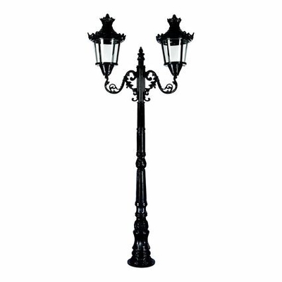 Two Arms Antique Cast Iron Light Pole Sand Casting Victorian Lamp Post