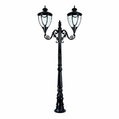 Two Arms Antique Cast Iron Light Pole Sand Casting Victorian Lamp Post