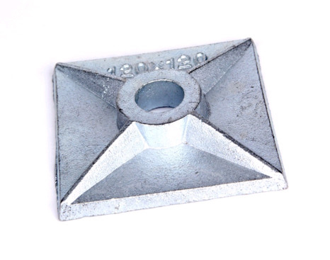 Concrete Tie Rod Square Washer Plates / Steel Pressed Formwork Waler Plate