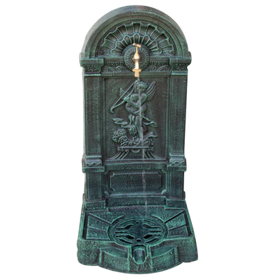 Garden Decoration Cast Iron Wall Fountain Antique Imitation Environment Friendly