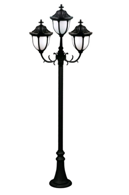 Modern Construction Cast Aluminum Lamp Post Villa Decoration Black Iron Light