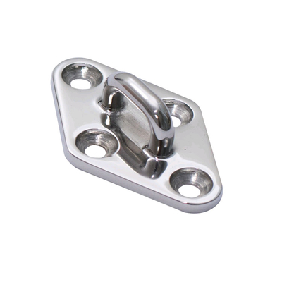 Polishing Surface 316 Stainless Steel Deck Fittings Boat Pad Eye Plate Silver Color