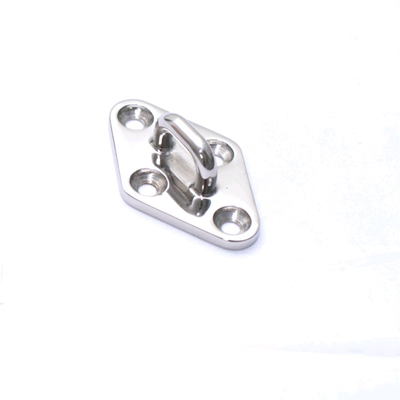 Polishing Surface 316 Stainless Steel Deck Fittings Boat Pad Eye Plate Silver Color