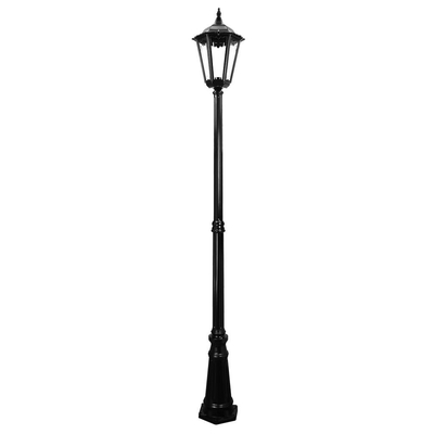 Poteaux de lampe de rue vintage en fonte extérieur grand à tête unique haut pouce