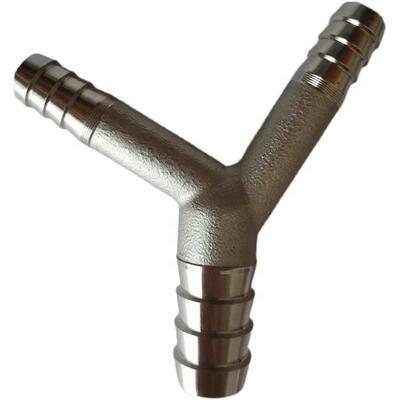 Raccord T à barbelure en Y en acier inoxydable 304 avec taille personnalisée et moulage à cire perdue pour connecteur de tuyau à trois voies