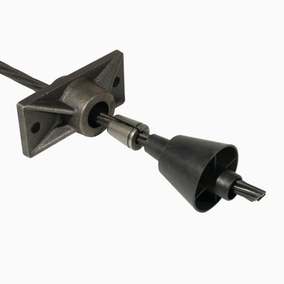 Ancrage mono-toron post-tension pour toron PC non collé de 0,5" 0,6"